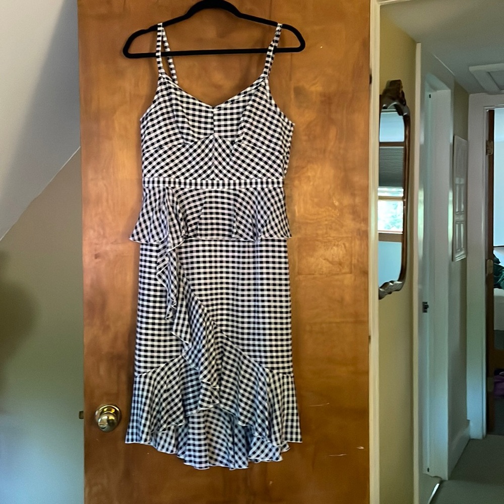 Gingham Silk JCrew dress.  Size 10